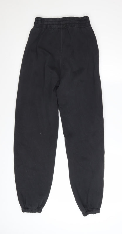 Adidas Womens Black Jogger Trousers Size 4 Cotton Blend