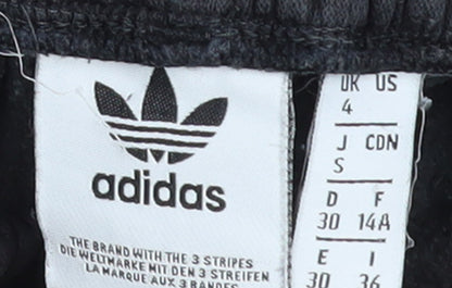 Adidas Womens Black Jogger Trousers Size 4 Cotton Blend