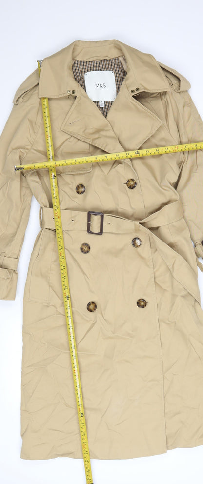 Marks and Spencer Women's Beige Petite Trench Coat Size 6