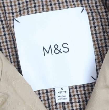 Marks and Spencer Women's Beige Petite Trench Coat Size 6