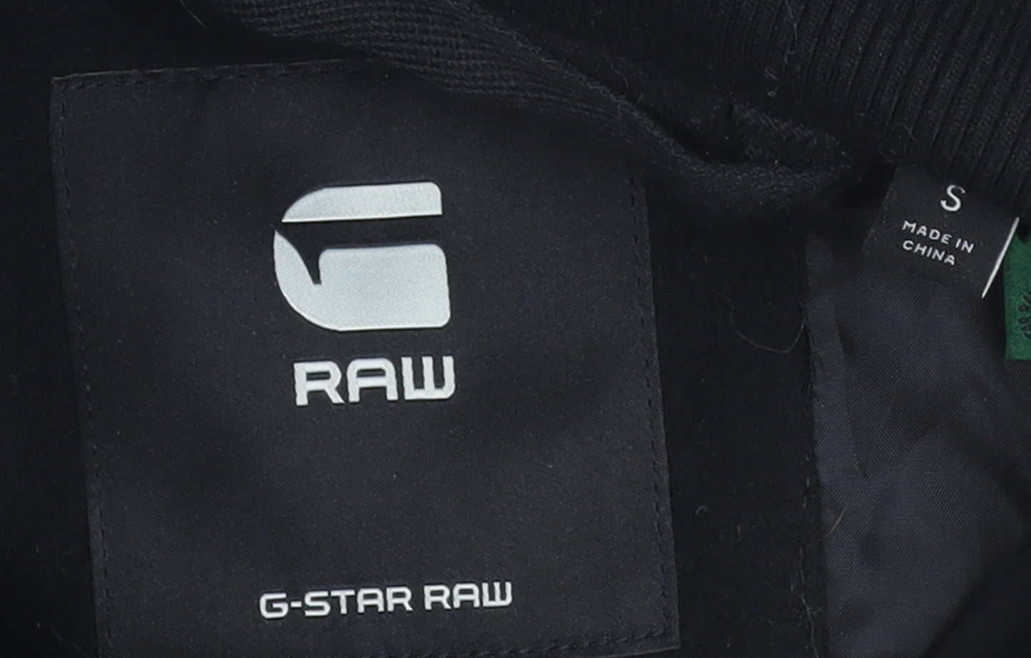 G-Star RAW Men's Black Wool Bomber Jacket Size S Full Zip Casual