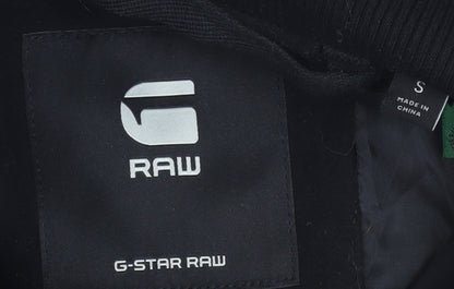 G-Star RAW Men's Black Wool Bomber Jacket Size S Full Zip Casual