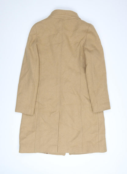 Monsoon Women’s Beige Wool Blend Long Overcoat Size 12