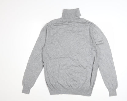 Guess Men's Grey Roll Neck Knit Jumper Size L