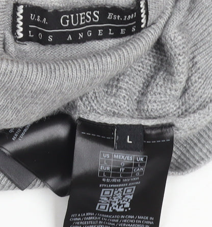 Guess Men's Grey Roll Neck Knit Jumper Size L