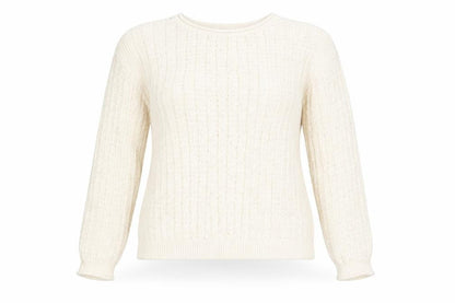 Marks & Spencer Women's Ivory Cable-Knit Cotton Jumper Size M