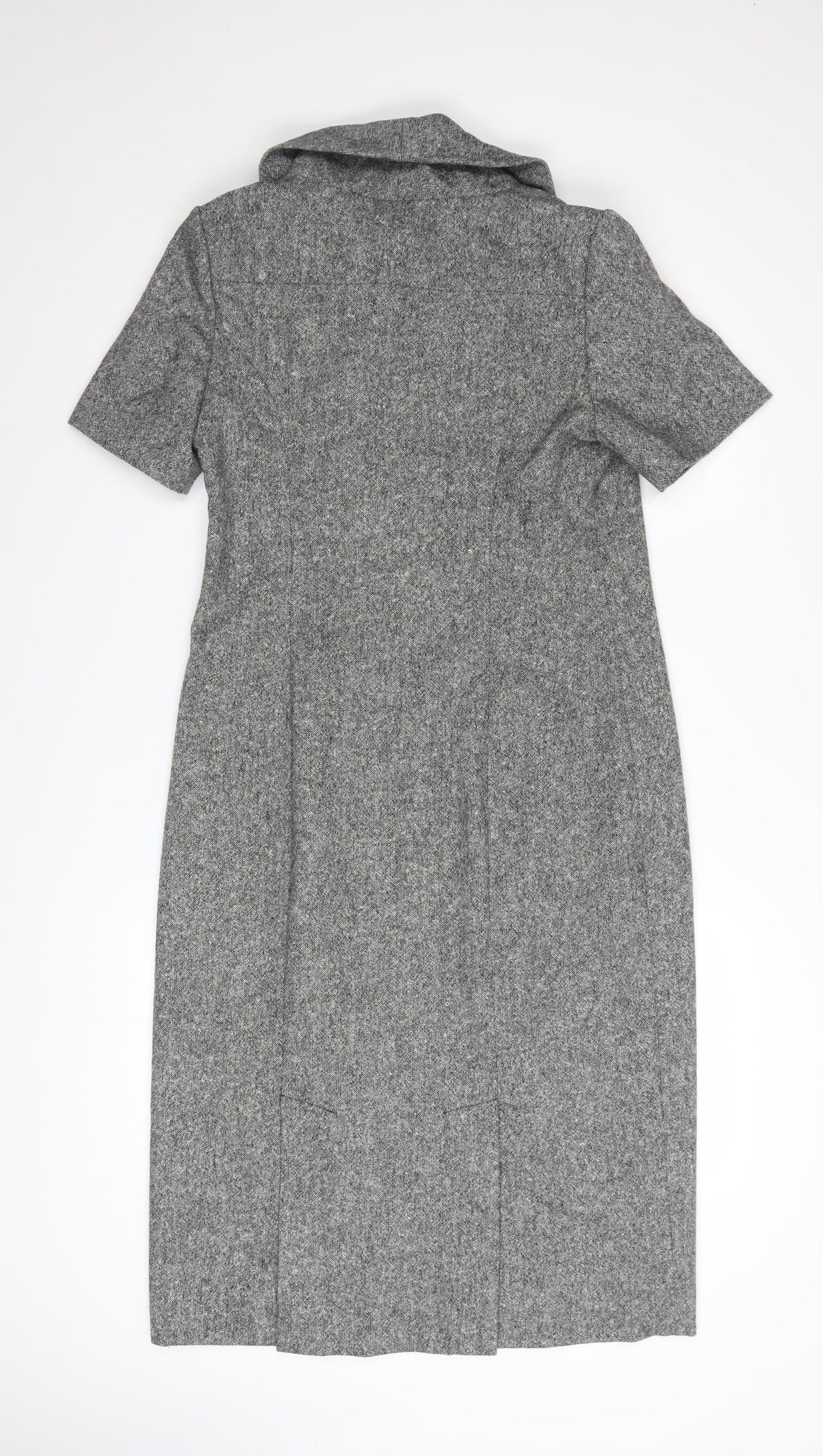 ALEX & Co Women Grey Wool Blend Sheath Dress UK 10 Workwear