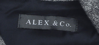 ALEX & Co Women Grey Wool Blend Sheath Dress UK 10 Workwear