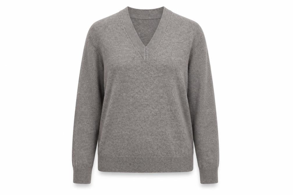 Marks & Spencer Women’s Grey V-Neck Pullover Jumper Small