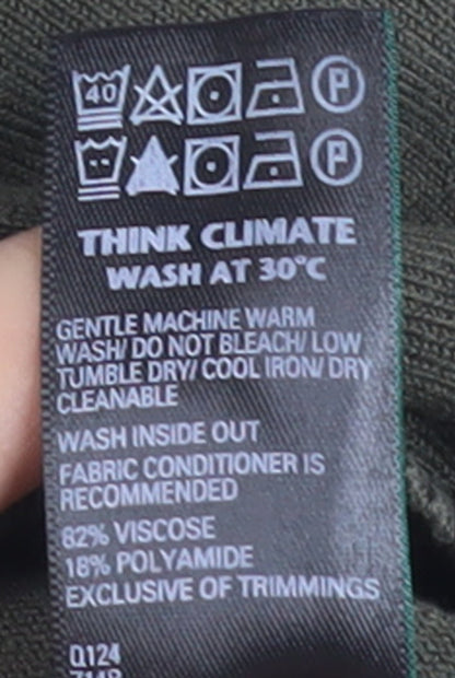 Marks and Spencer Women’s Green Cardigan Size 14 Crew Neck Knitwear