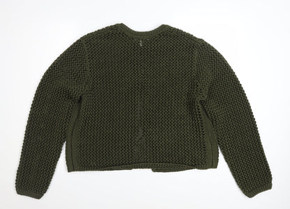 Marks and Spencer Womens Green Knit Tie Front Cardigan Size L