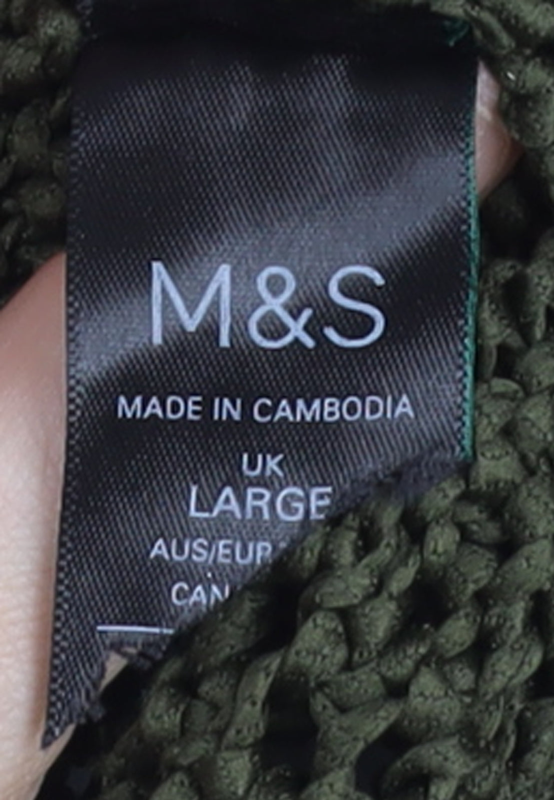 Marks and Spencer Womens Green Knit Tie Front Cardigan Size L
