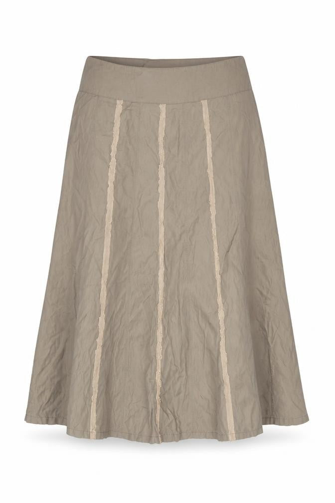 Marie Lund Women’s Beige A-Line Skirt Size 12 Polyamide Cotton Blend