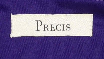 Precis Women Purple Size 14 Sleeveless Sheath Knee Length Dress