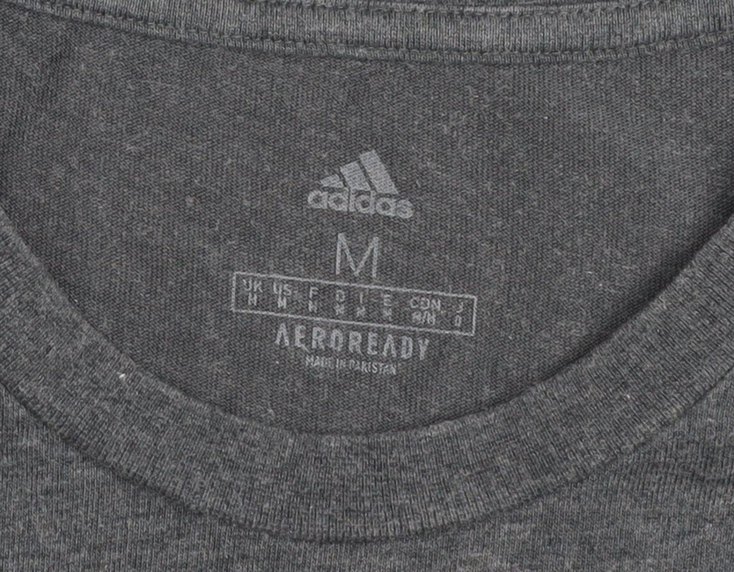 Adidas Men's Grey AEROREADY Graphic Print Cotton T-Shirt Size M