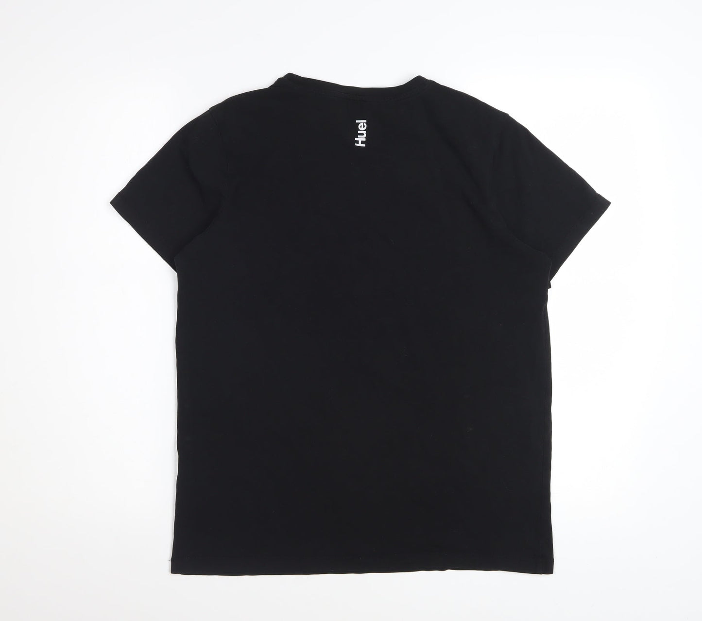 Huel Men's Black Crew Neck Cotton Blend T-Shirt Size L