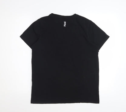 Huel Men's Black Crew Neck Cotton Blend T-Shirt Size L