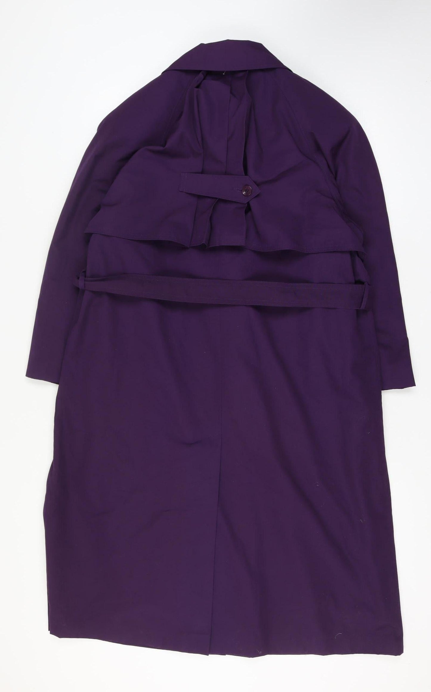 V.I.Petites Women's Purple Belted Trench Coat Size 10 Petite
