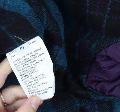 V.I.Petites Women's Purple Belted Trench Coat Size 10 Petite