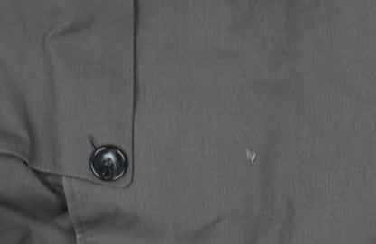Bradley Jons Men Grey 42 Trench Coat Rain Repellent Belted Lined Classic