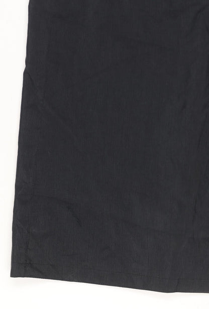 Rue Grenelle Women's Black Long Trench Coat Size 16 Waterproof