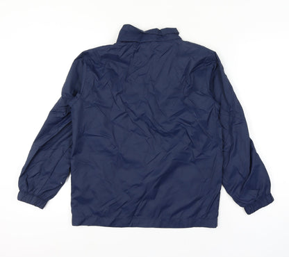 Nike Boys Blue 10-12 Years Windbreaker Jacket Lightweight Zip Sports Top