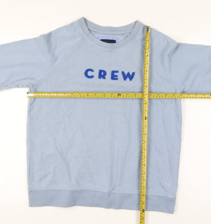 Crew Clothing Company Women Blue Cotton Pullover Sweatshirt Size M