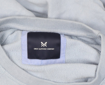 Crew Clothing Company Women Blue Cotton Pullover Sweatshirt Size M