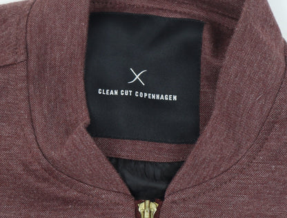 Clean Cut Copenhagen Men's Brown Bomber Jacket Size M Zip Up Cotton Blend