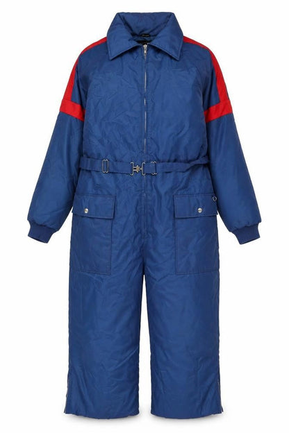 Sears Men's Blue M Insulated Nylon Belted Winter Snow Pants