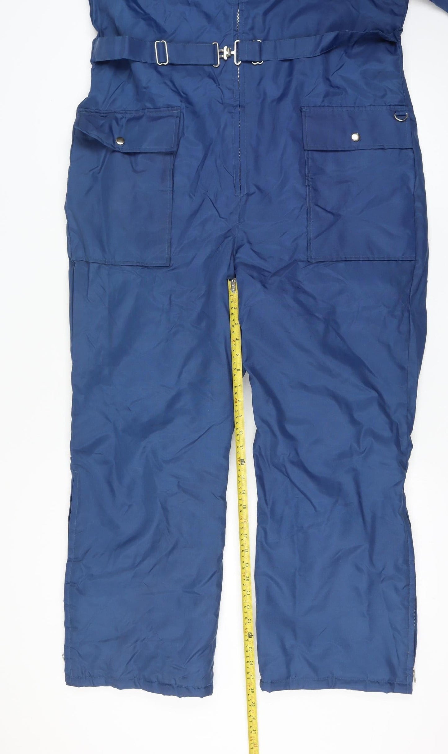 Sears Men's Blue M Insulated Nylon Belted Winter Snow Pants