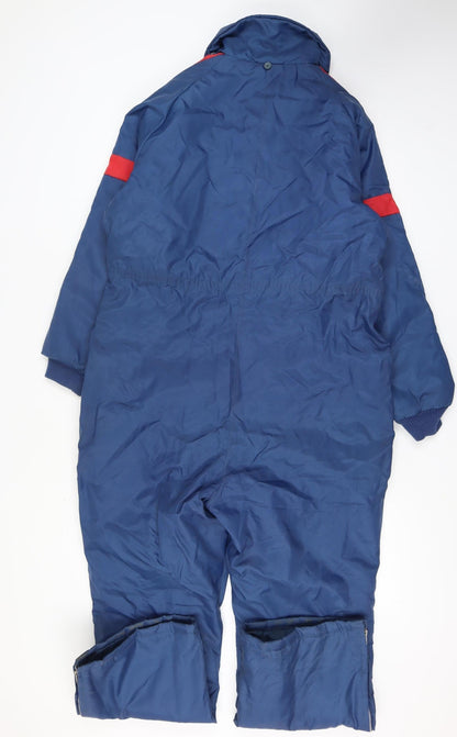 Sears Men's Blue M Insulated Nylon Belted Winter Snow Pants