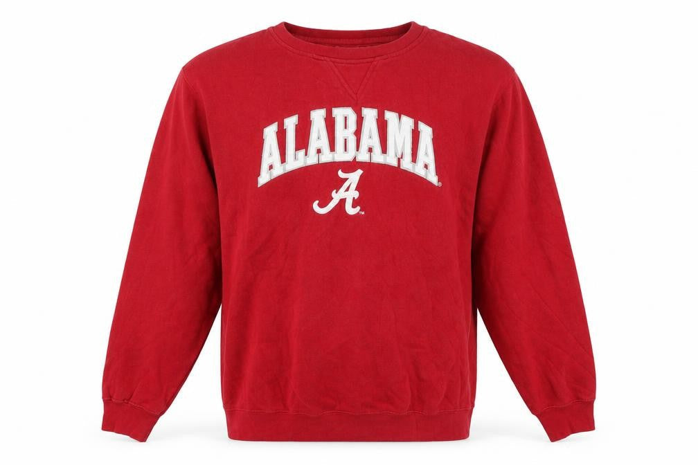 Genuine Stuff Mens Red Alabama Crew Neck Pullover Sweatshirt M