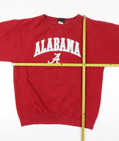 Genuine Stuff Mens Red Alabama Crew Neck Pullover Sweatshirt M