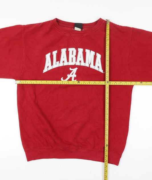 Genuine Stuff Mens Red Alabama Crew Neck Pullover Sweatshirt M