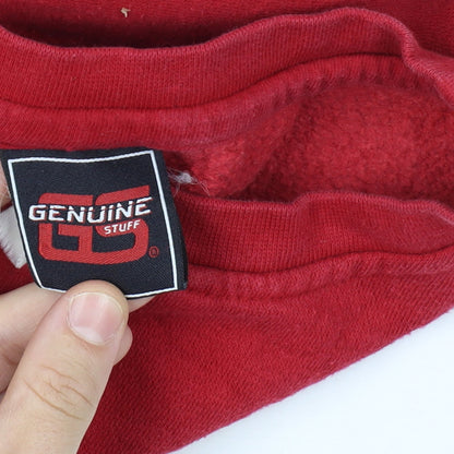 Genuine Stuff Mens Red Alabama Crew Neck Pullover Sweatshirt M