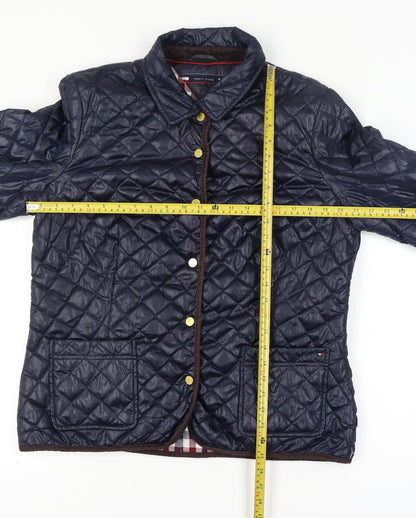 Tommy Hilfiger Women's Blue Quilted Padded Jacket Size 14