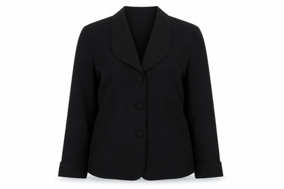 Requirements Women Black Size 12 Shawl Lapel Beaded Blazer