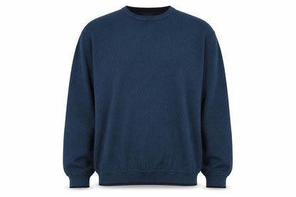 Marks and Spencer Men's Blue 2XL Cotton Crew Neck Pullover Jumper
