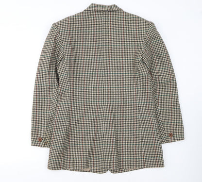 Modern Essentials Women's Multicoloured Houndstooth Wool Blazer Size 12