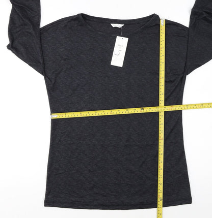 Marks and Spencer Women Grey Long Sleeve Jersey Pyjama Top Size 10