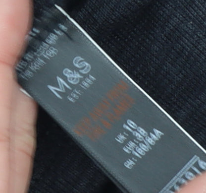 Marks and Spencer Women Grey Long Sleeve Jersey Pyjama Top Size 10