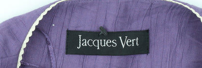 Jacques Vert Women Purple Tailored Suit Jacket UK 22 Lined Classic Fit
