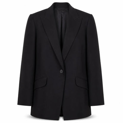 Marks and Spencer Black Tailored Blazer Women UK 14 Single Breasted Workwear Jacket