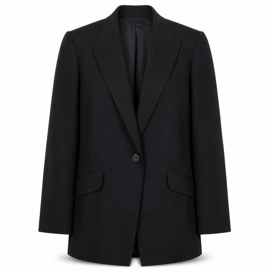 Marks and Spencer Black Tailored Blazer Women UK 14 Single Breasted Workwear Jacket