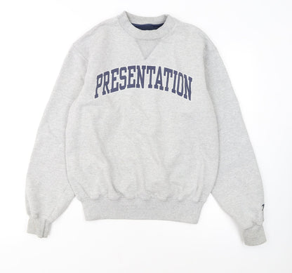 Champion Men's Grey Crew Neck Pullover Sweatshirt Size S