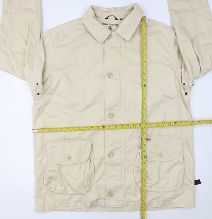 Tommy Hilfiger Men’s Beige 2XL Cotton Twill Button Jacket