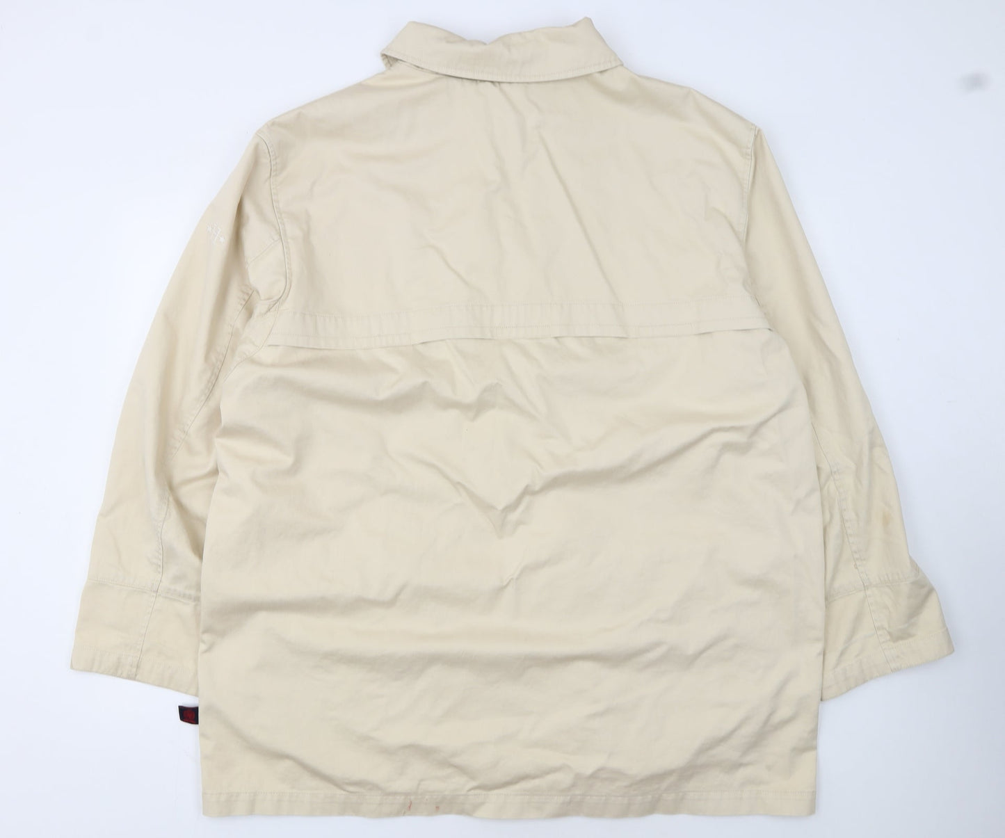Tommy Hilfiger Men’s Beige 2XL Cotton Twill Button Jacket