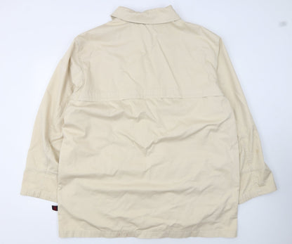 Tommy Hilfiger Men’s Beige 2XL Cotton Twill Button Jacket