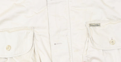 Tommy Hilfiger Men’s Beige 2XL Cotton Twill Button Jacket